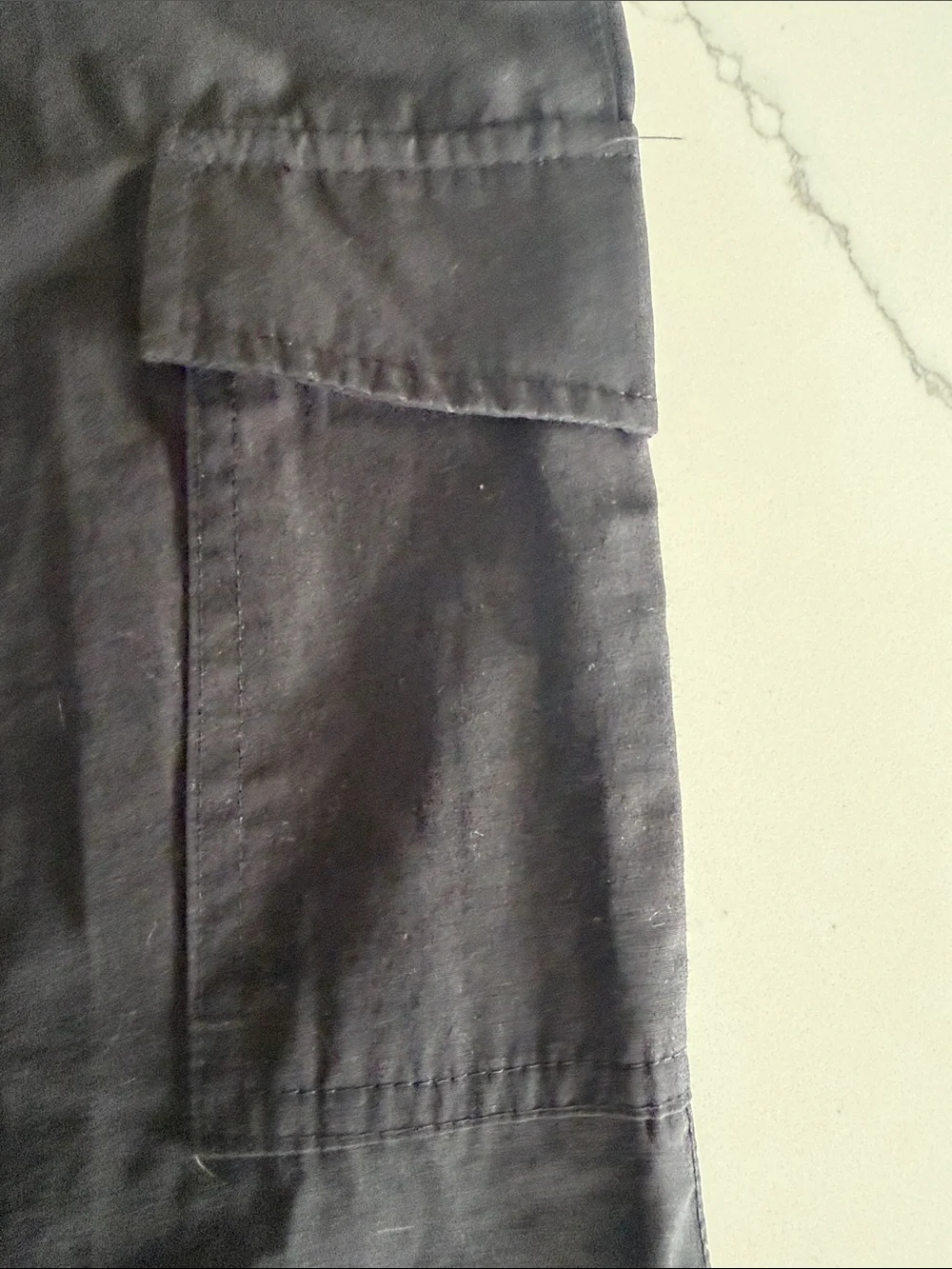 Zara kids technical Black Cargo Wide-Leg Pants - Elastic Waist size 7 years